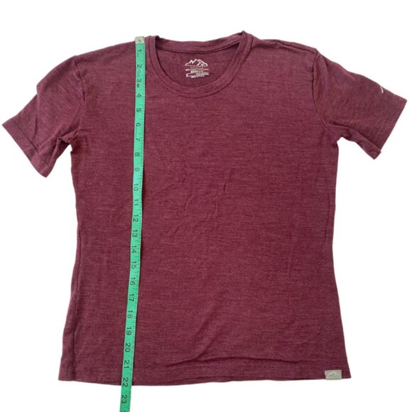 Burgundy Merinotech Womens Short sleeve t-shirt size Medium - Picture 5 of 7